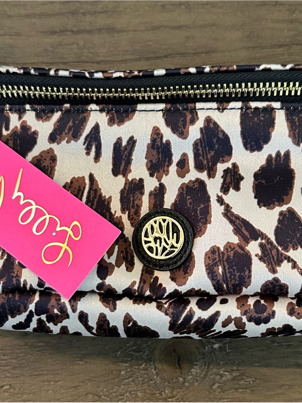 Lilly Pulitzer Leopard Belt Bag in Brown and Cream